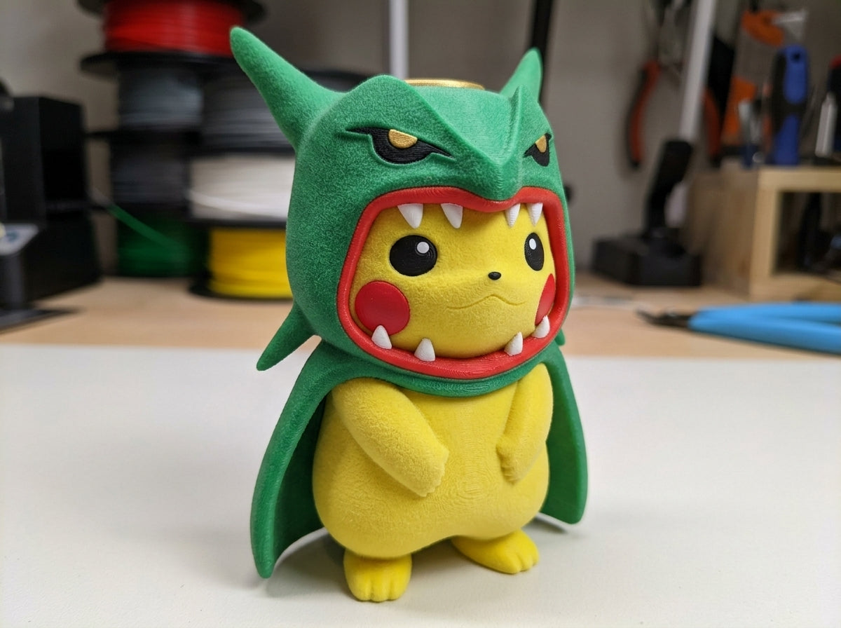 Pikachu Poncho Collection – 3D Printed Pokémon Cosplay Figure | Rayquaza, Charizard, Gengar, Gyarados & Magikarp