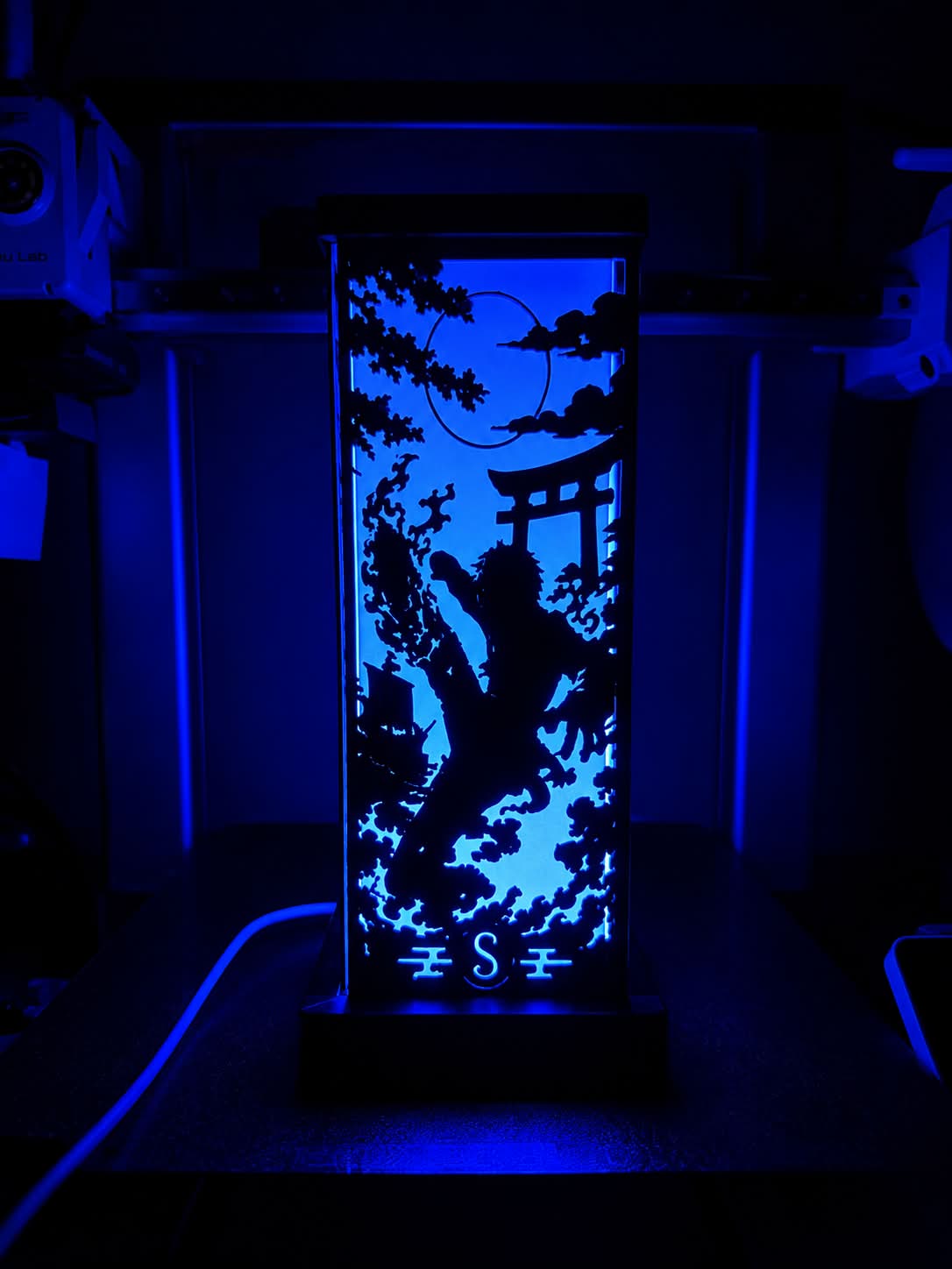 Lampada LED One Piece 3D | Luffy, Zoro e Sanji | Decorazione Anime da Scrivania