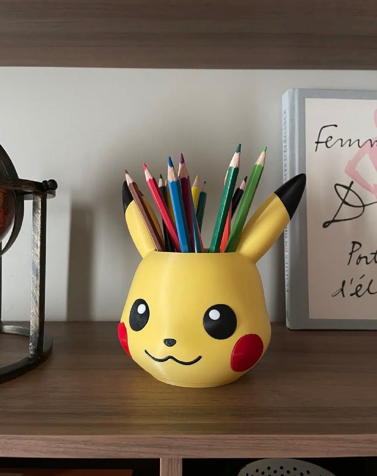 Pikachu Inspired Pencil Holder | 3D Printed Desk Organizer | Cute Pen Cup | Anime Desk Accessory