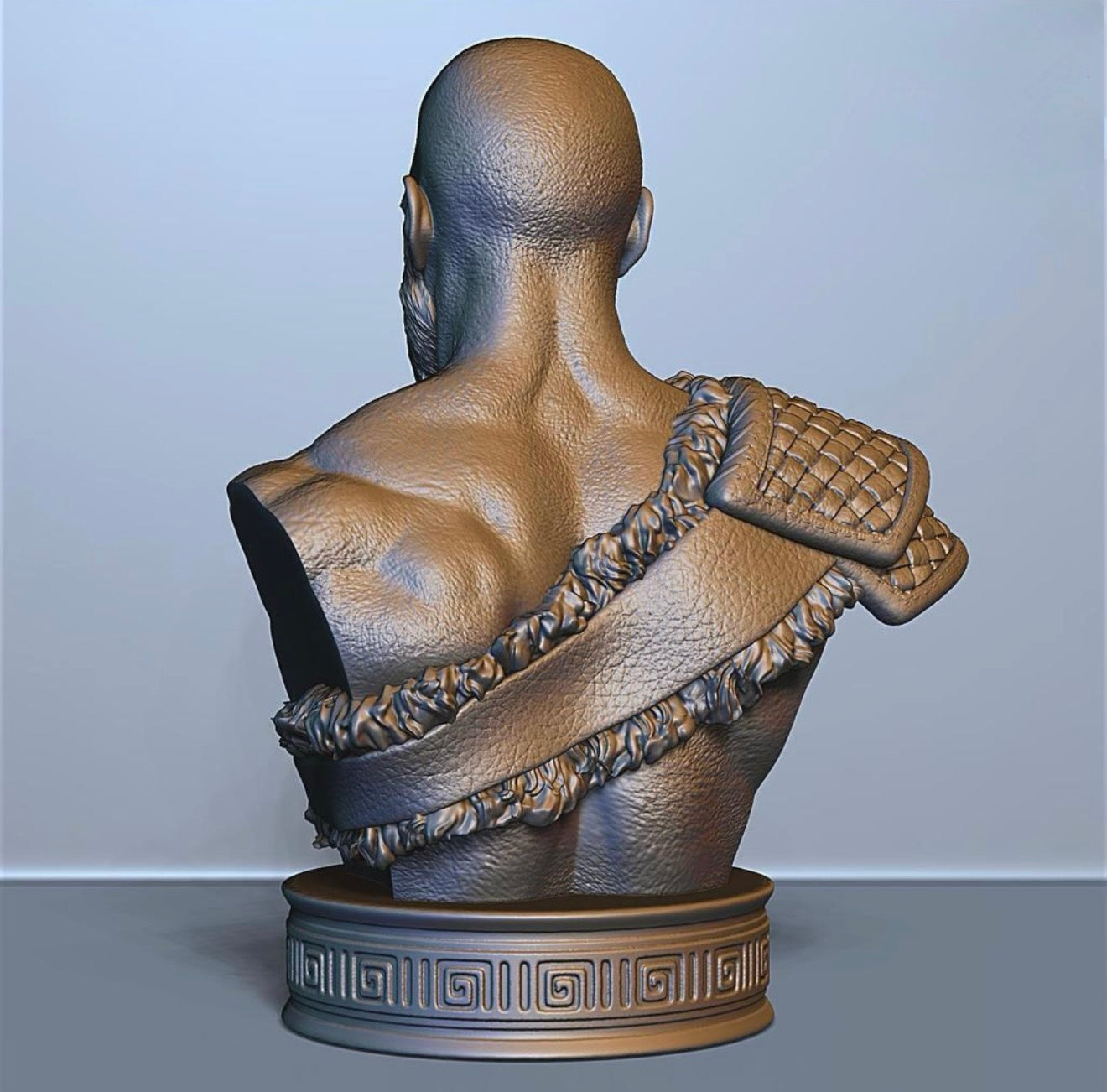 Kratos Bust Statue – God of War 3D Printed Collectible | Premium Display Figure | Gaming Desk Decor
