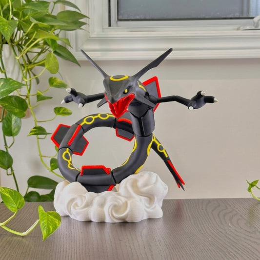 Rayquaza Shiny Statue 23 cm – Pokémon Figure | 3D Printed Collectible | Gaming Room Decor | Display Figure