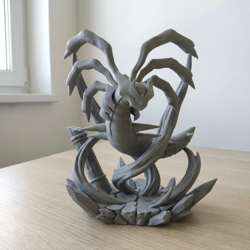 Giratina Origin Form Diorama Statue Premium 3D Printed Pokémon Collectible Display Figure
