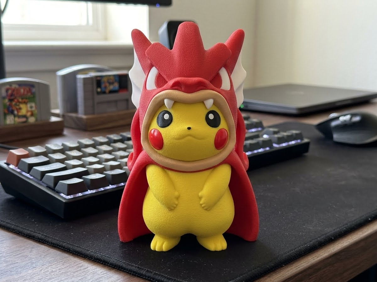 Pikachu Poncho Collection – 3D Printed Pokémon Cosplay Figure | Rayquaza, Charizard, Gengar, Gyarados & Magikarp
