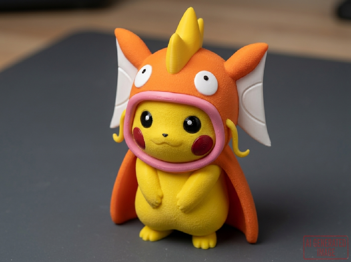 Pikachu Poncho Collection – 3D Printed Pokémon Cosplay Figure | Rayquaza, Charizard, Gengar, Gyarados & Magikarp