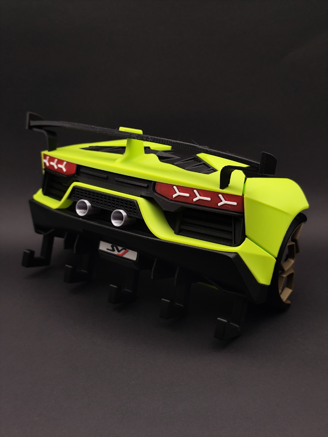 Aventador Rear Wall Key Holder | Sports Car Key Rack | 3D Printed Organizer | Supercar Wall Decor