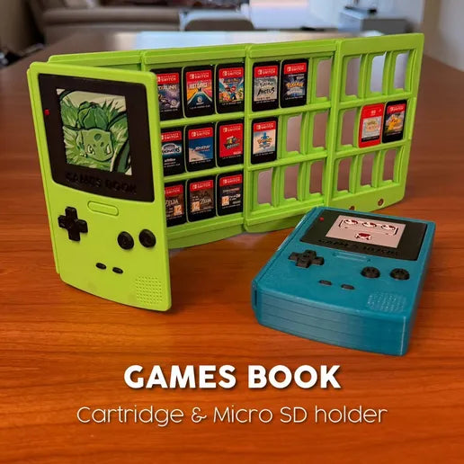 Games Book  | Nintendo Switch, DS & 3DS Game Holder | SD & Micro SD Card Organizer