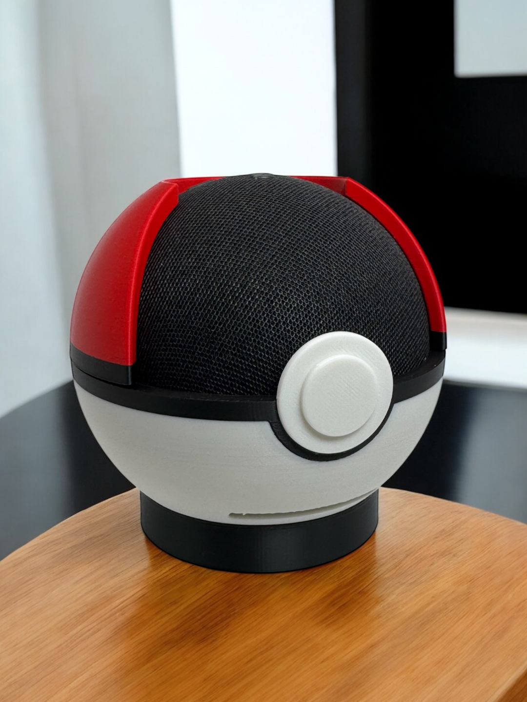 Dock Pokémon Poké Ball pour Amazon Echo Dot 5ème génération | Support d'enceinte Alexa imprimé en 3D | Décoration de salle de jeux