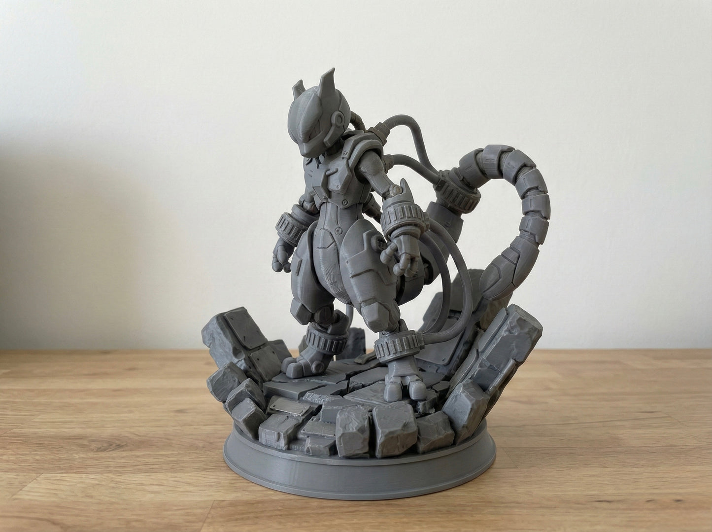 Pokémon Armored Mewtwo Diorama Statue | 3D Printed Collectible Figure | Premium Display Model | Pokémon Fan Gift