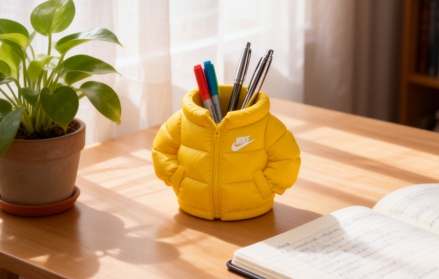 Puffer Jacket Pen Holder | 3D Printed Desk Organizer for Pens & Pencils