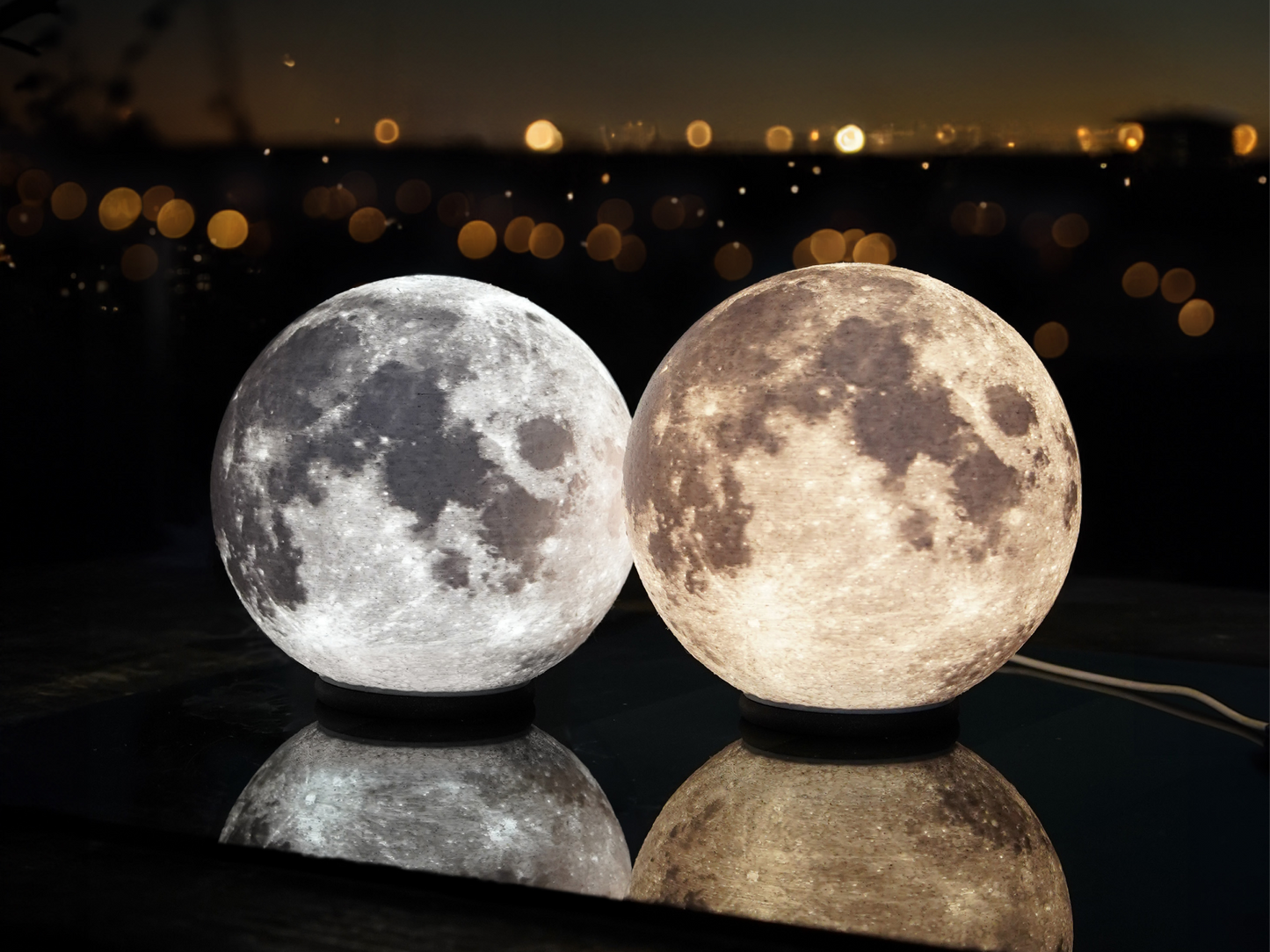 3D Moon Lamp LED – Realistic Moon Night Light | Warm & Cool White | USB Powered | Home & Bedroom Decor