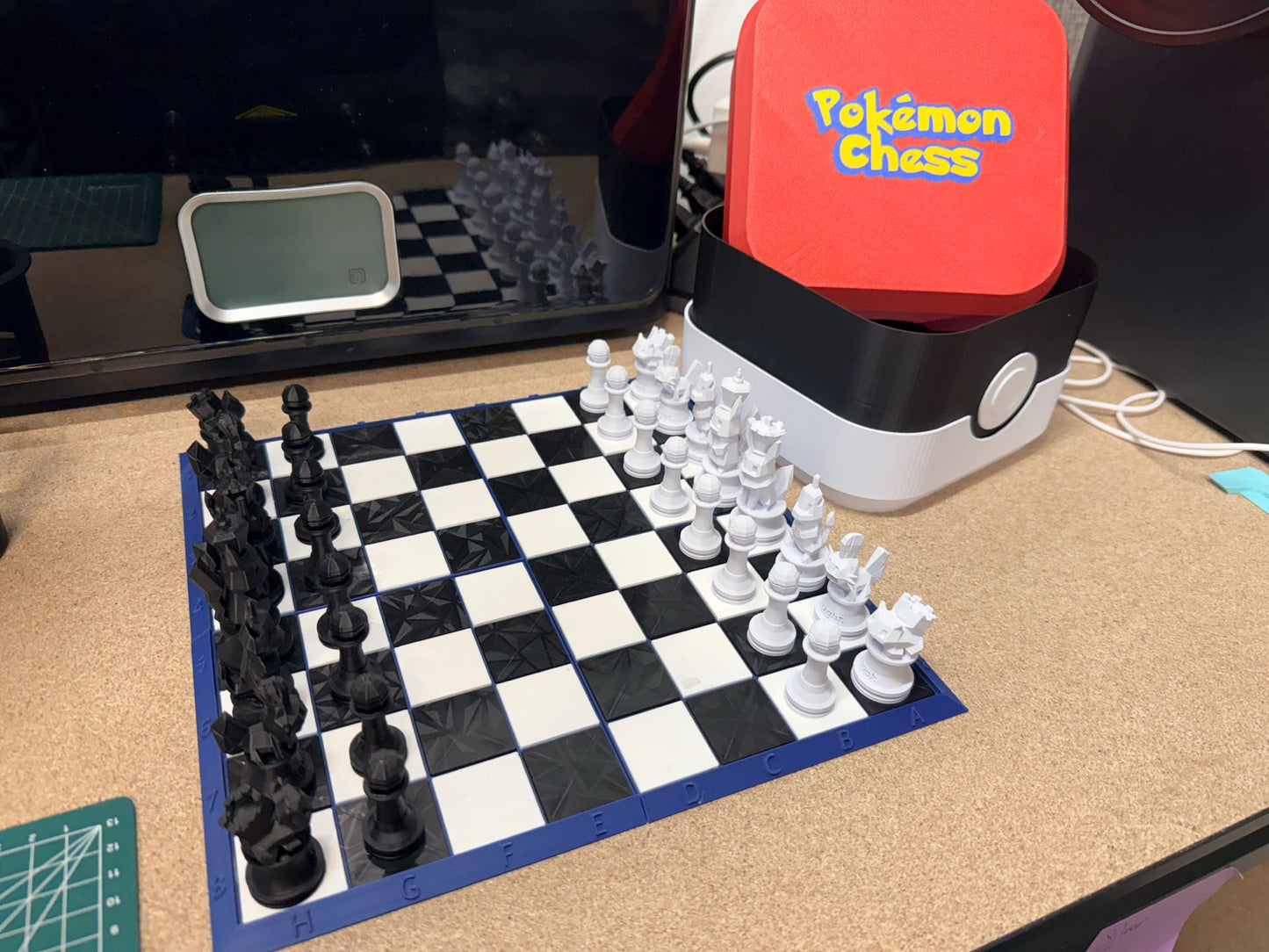 Pokémon Chess Set | 3D Printed Chess Board & Pokémon Figures