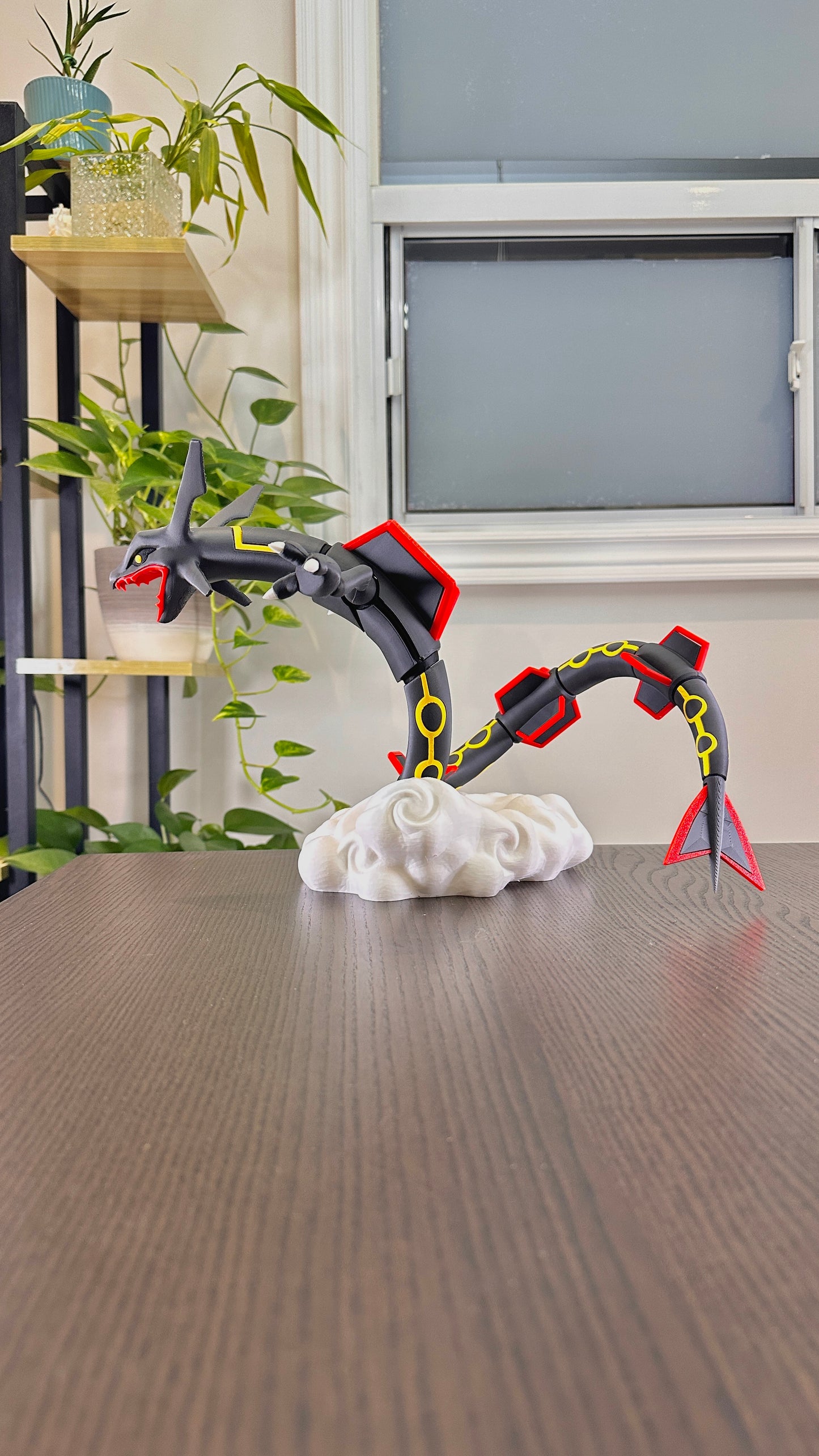 Rayquaza Shiny Statue 23 cm – Pokémon Figure | 3D Printed Collectible | Gaming Room Decor | Display Figure