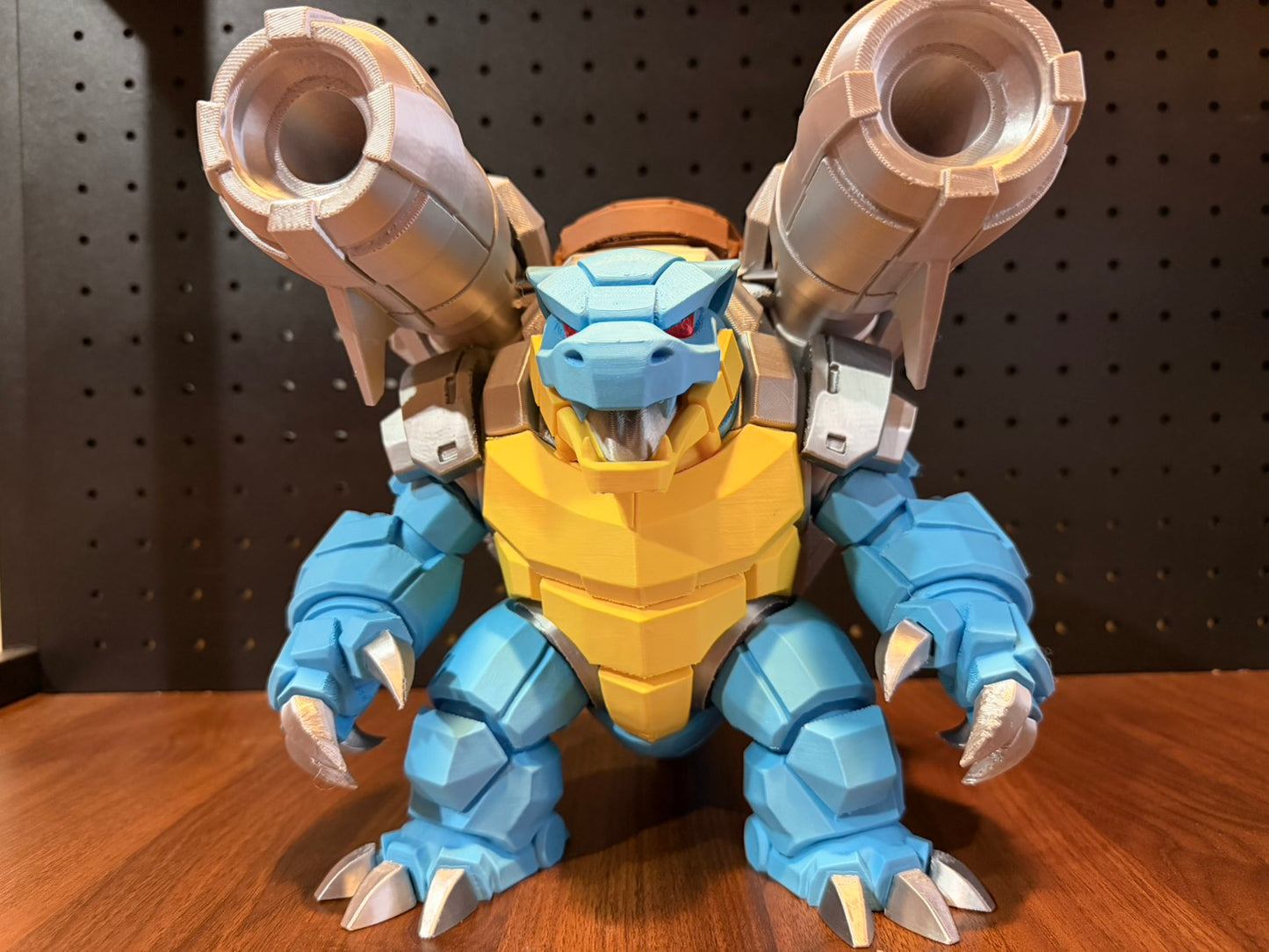 Mecha Blastoise Statue – Pokémon 3D Printed Collectible | Mechanical Blastoise Figure | Gaming Room Decor