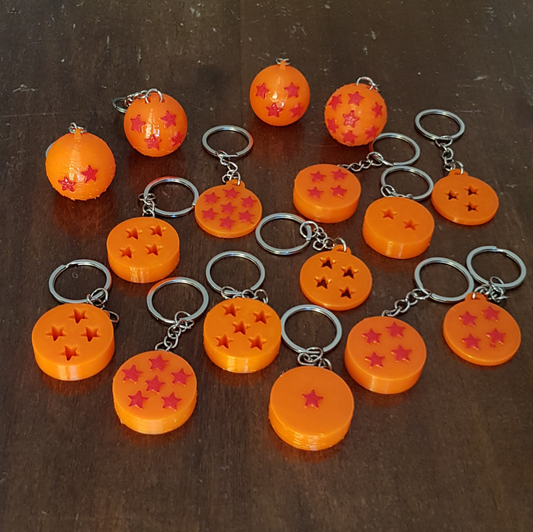 7 Dragon Balls Keychain Set – Dragon Ball 3D Printed Keychains | Complete 1–7 Star Collection | Anime Gift