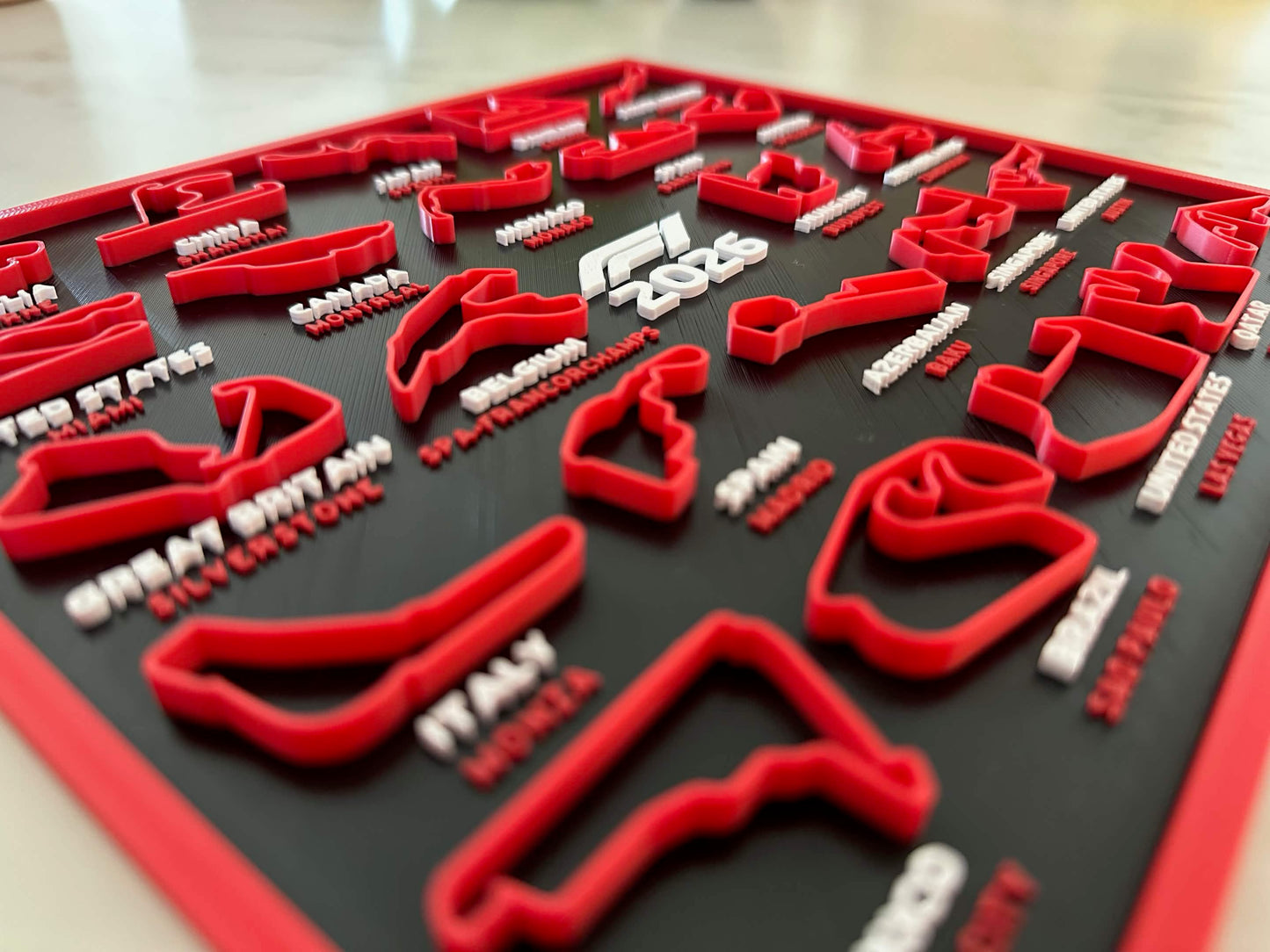 3D Printed F1 2026 Frame – Formula 1 Circuit Calendar