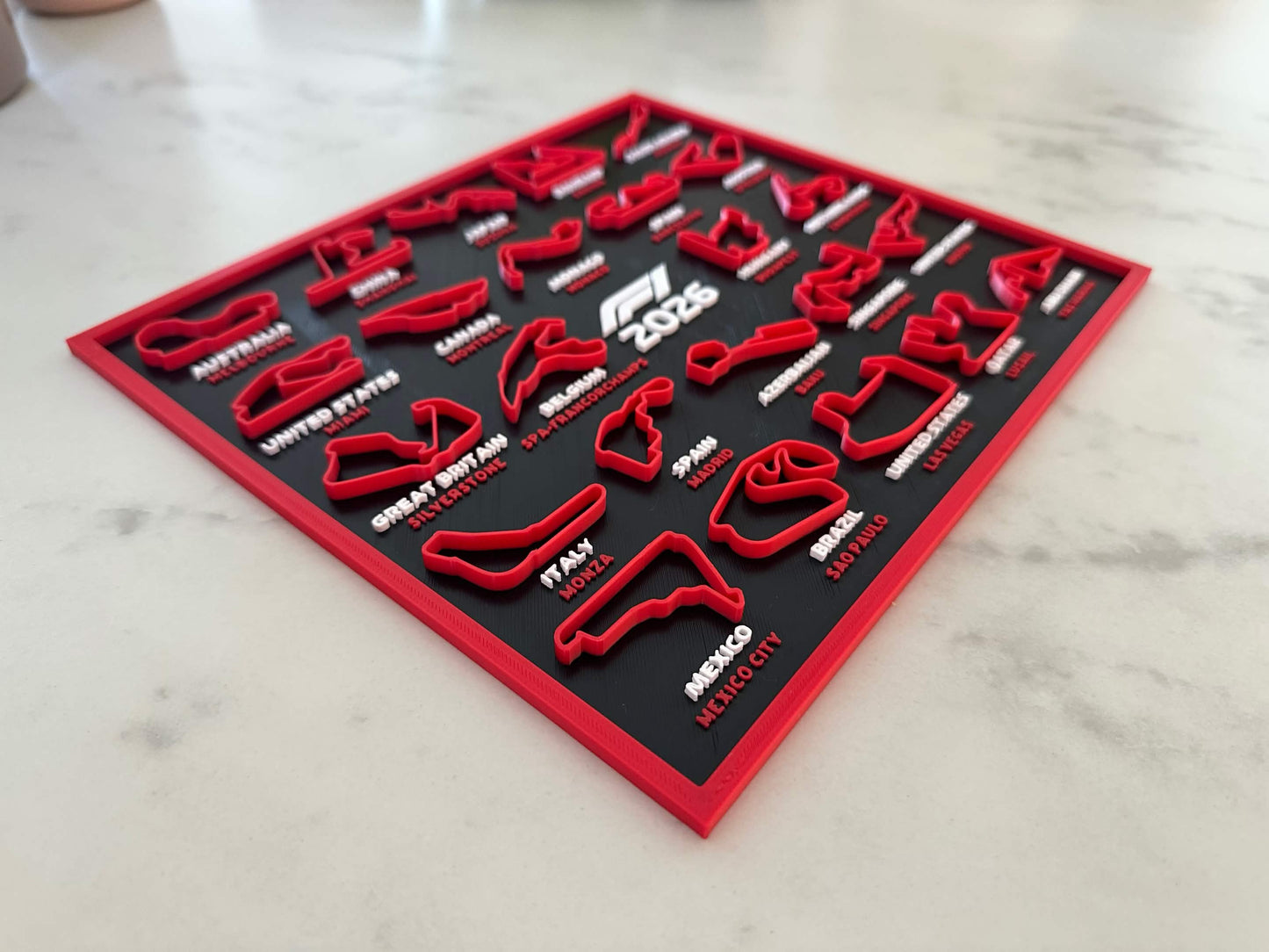 3D Printed F1 2026 Frame – Formula 1 Circuit Calendar